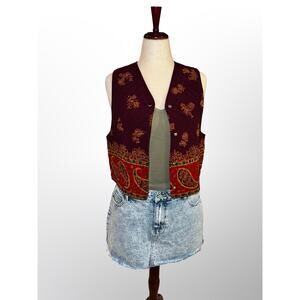 Women’s Jessica Tierney Quilted Paisley Vest Size 12